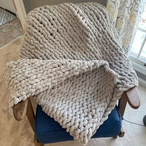 Grey Knit Blanket